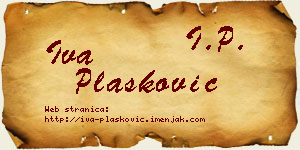 Iva Plasković vizit kartica
